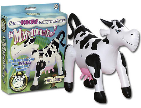 Poup�e gonflable en forme de vache